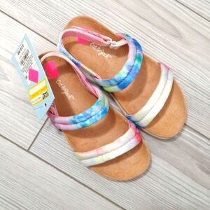 (54-3310)   Cat & Jack Chaya Multicolor Sandals Sz 6